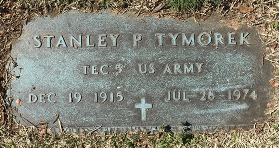 Stanley P. Tymorek Grave Marker